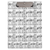 Cute Spoons Forks Knives Clipboard  クリップボード (正面)