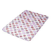 Cute Spotty Pink and Purple Pattern バスマット (アングル)