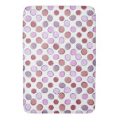 Cute Spotty Pink and Purple Pattern バスマット (正面縦)