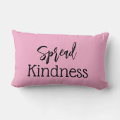 Cute Spread Kindness Baby Pink Throw Pillow ランバークッション (裏面)
