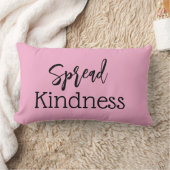 Cute Spread Kindness Baby Pink Throw Pillow ランバークッション (ブランケット)