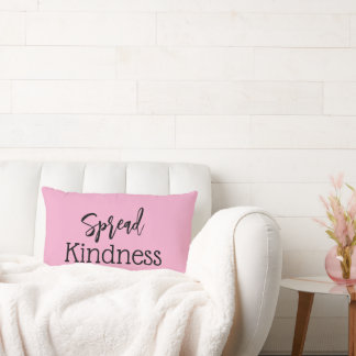 Cute Spread Kindness Baby Pink Throw Pillow ランバークッション