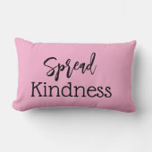 Cute Spread Kindness Baby Pink Throw Pillow ランバークッション (正面)