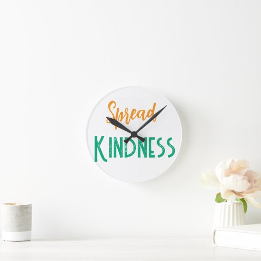 Cute Spread Kindness Clock ラウンド壁時計 (ホーム)