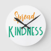 Cute Spread Kindness Clock ラウンド壁時計 (正面)