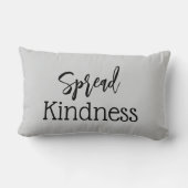 Cute Spread Kindness Grey Throw Pillow ランバークッション (裏面)