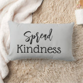 Cute Spread Kindness Grey Throw Pillow ランバークッション (ブランケット)