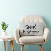 Cute Spread Kindness Grey Throw Pillow ランバークッション (椅子)