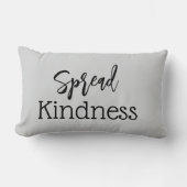Cute Spread Kindness Grey Throw Pillow ランバークッション (正面)