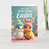 Cute Spring Animals Greeting Card カード (正面)