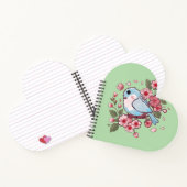 Cute Spring Bluebird & Cherry Blossom Watercolor A ノートブック (内部)