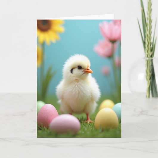 Cute Spring Chick Scene Card カード (正面)