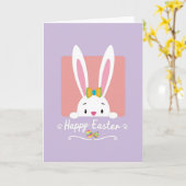 Cute Spring Creature Peek Card カード (黄色い花)
