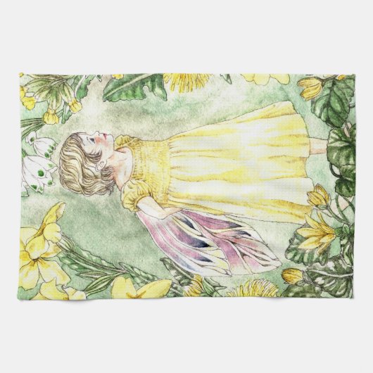 Cute Spring Fairy Kitchen Towel キッチンタオル (横)