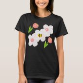 Cute Spring Floral Bee T-Shirt Tシャツ (正面)