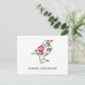 Cute Spring Luncheon Invitation ポストカード (スタンド正面)
