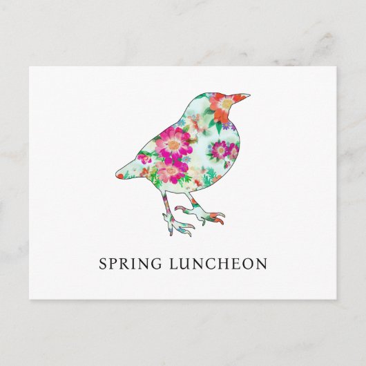 Cute Spring Luncheon Invitation ポストカード (正面)