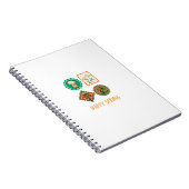 Cute Spring Stamp Highland Cow ノートブック (右側)