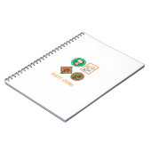 Cute Spring Stamp Highland Cow ノートブック (左側)