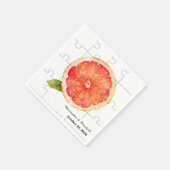 Cute Squeeze the Day Citrus Grapefruit Wedding スタンダードカクテルナプキン (角)