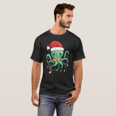 Cute Squid Santa Xmas Octopus Pajama Family  Chris Tシャツ (正面フル)