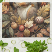 Cute Squirrel キッチンタオル (折り畳み)