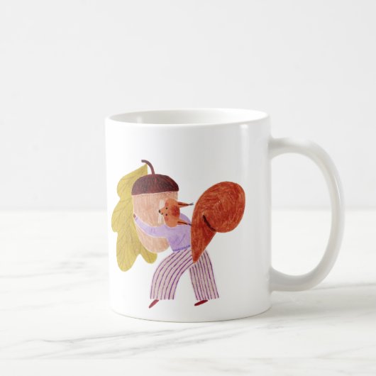 Cute Squirrel Autumn Coffee Mug – Acorn & Fall  コーヒーマグカップ (右)