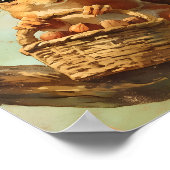 Cute Squirrel Autumn Safari Nursery Art Poster ポスター (角)