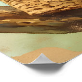 Cute Squirrel Basket Baby Room Decor ポスター (角)