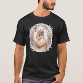 Cute Squirrel Flower Crown Boho Aesthetic Animal Tシャツ (正面)