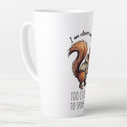 Cute Squirrel Illustration | Customizable Coffee M カフェラテマグ (左アングル)