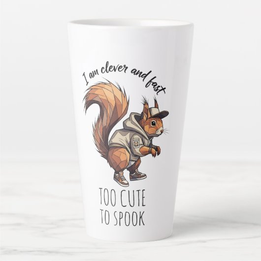 Cute Squirrel Illustration | Customizable Coffee M カフェラテマグ (正面)