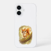 Cute Squirrel iPhone 16 Case Kawaii Forest 16ケース (裏面)