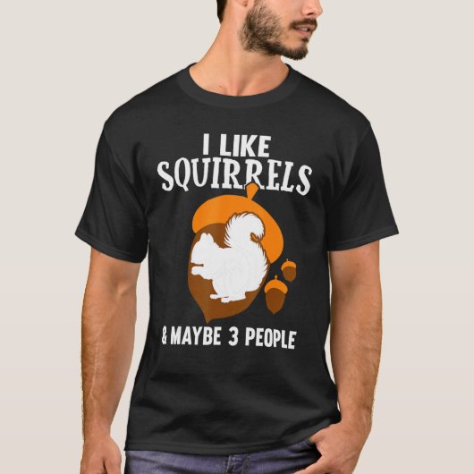 Cute Squirrel Kids Boys Girls Funny Animal Squirre Tシャツ (正面)