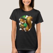 Cute Squirrel Leprechaun St Patricks Day Squirrel Tシャツ (正面)