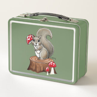 Cute Squirrel Metal Lunchbox for kids, teens メタルランチボックス