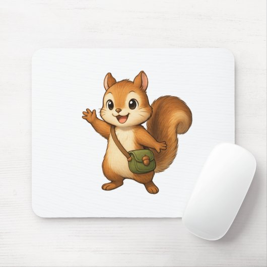 Cute Squirrel Mouse Pad – Okojo and Friends マウスパッド (マウス)