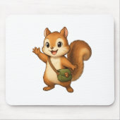 Cute Squirrel Mouse Pad – Okojo and Friends マウスパッド (正面)