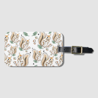 cute squirrel on luggage tag ラゲッジタグ