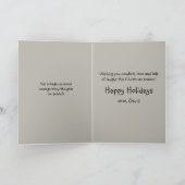 Cute Squirrel Playing Santa Drawing Christmas カード (内部)