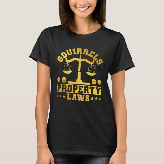Cute Squirrel Rodent Squirrels Property Laws Tシャツ (正面)