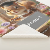 Cute Squirrel Teacher Appreciation Blossom Blanket シェルパブランケット (3/4)