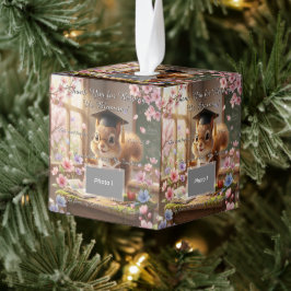 Cute Squirrel Teacher Appreciation Ornament キューブオーナメント