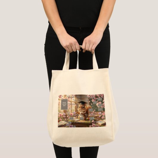 Cute Squirrel Teacher Appreciation Tote Bag トートバッグ (正面(商品))