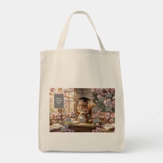 Cute Squirrel Teacher Appreciation Tote Bag トートバッグ (裏面)