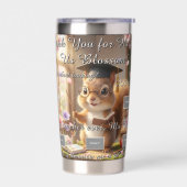 Cute Squirrel Teacher Appreciation Tumbler 保温保冷タンブラー (左面)