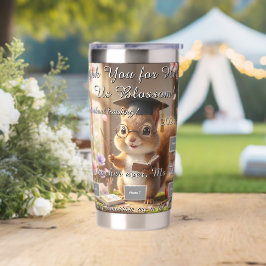 Cute Squirrel Teacher Appreciation Tumbler 保温保冷タンブラー