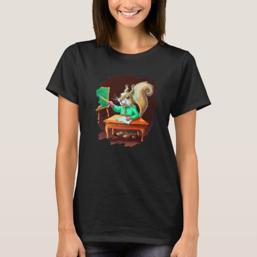 Cute  Squirrel Teacher Professor School Tシャツ (正面)
