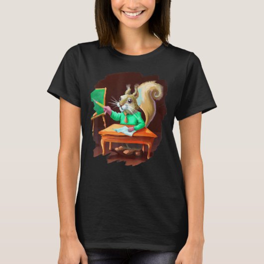 Cute   Squirrel Teacher Professor School Tシャツ (正面)