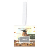 Cute Squirrel Teacher Retirement Ornament Year キューブオーナメント (正面)